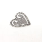 Heart Bookmark Victorian Style With Floral Embossed Design Finished In 925 English Hallmarked Sterling Silver