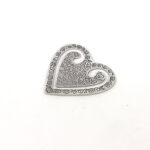 Heart Bookmark Victorian Style With Floral Embossed Design Finished In 925 English Hallmarked Sterling Silver