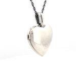 Heart Locket Set With Garnet And Marcasite, Finished In 925 English Hallmarked Sterling Silver 4 Heart Locket Set With Garnet And Marcasite, Finished In 925 English Hallmarked Sterling Silver