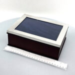 Keepsake Box With Photo Frame Lid And Mahogany Finish In 925 English Hallmarked Sterling Silver 2 Keepsake Box With Photo Frame Lid And Mahogany Finish In 925 English Hallmarked Sterling Silver