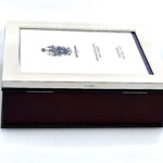 Keepsake Box With Photo Frame Lid And Mahogany Finish In 925 English Hallmarked Sterling Silver 4 Keepsake Box With Photo Frame Lid And Mahogany Finish In 925 English Hallmarked Sterling Silver