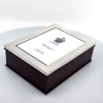 Keepsake Box With Photo Frame Lid And Mahogany Finish In 925 English Hallmarked Sterling Silver 6 Keepsake Box With Photo Frame Lid And Mahogany Finish In 925 English Hallmarked Sterling Silver