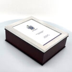 Keepsake Box With Photo Frame Lid And Mahogany Finish In 925 English Hallmarked Sterling Silver 7 Keepsake Box With Photo Frame Lid And Mahogany Finish In 925 English Hallmarked Sterling Silver