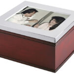 Keepsake Box With Photo Frame Lid And Mahogany Finish Finished In 925 English Hallmarked Sterling Silver 1 Keepsake Box With Photo Frame Lid And Mahogany Finish Finished In 925 English Hallmarked Sterling Silver