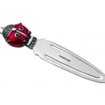 Ladybug Ladybird Bookmark With Red Enamel And Marcasite Finished In 925 English Hallmarked Sterling Silver