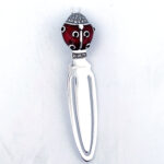 Ladybug Ladybird Bookmark With Red Enamel And Marcasite Finished In 925 English Hallmarked Sterling Silver