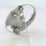 Lady Head Brooch Art Nouveau Style, finished in 925 English Hallmarked Sterling Silver