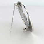 Lady Head Brooch Art Nouveau Style, finished in 925 English Hallmarked Sterling Silver