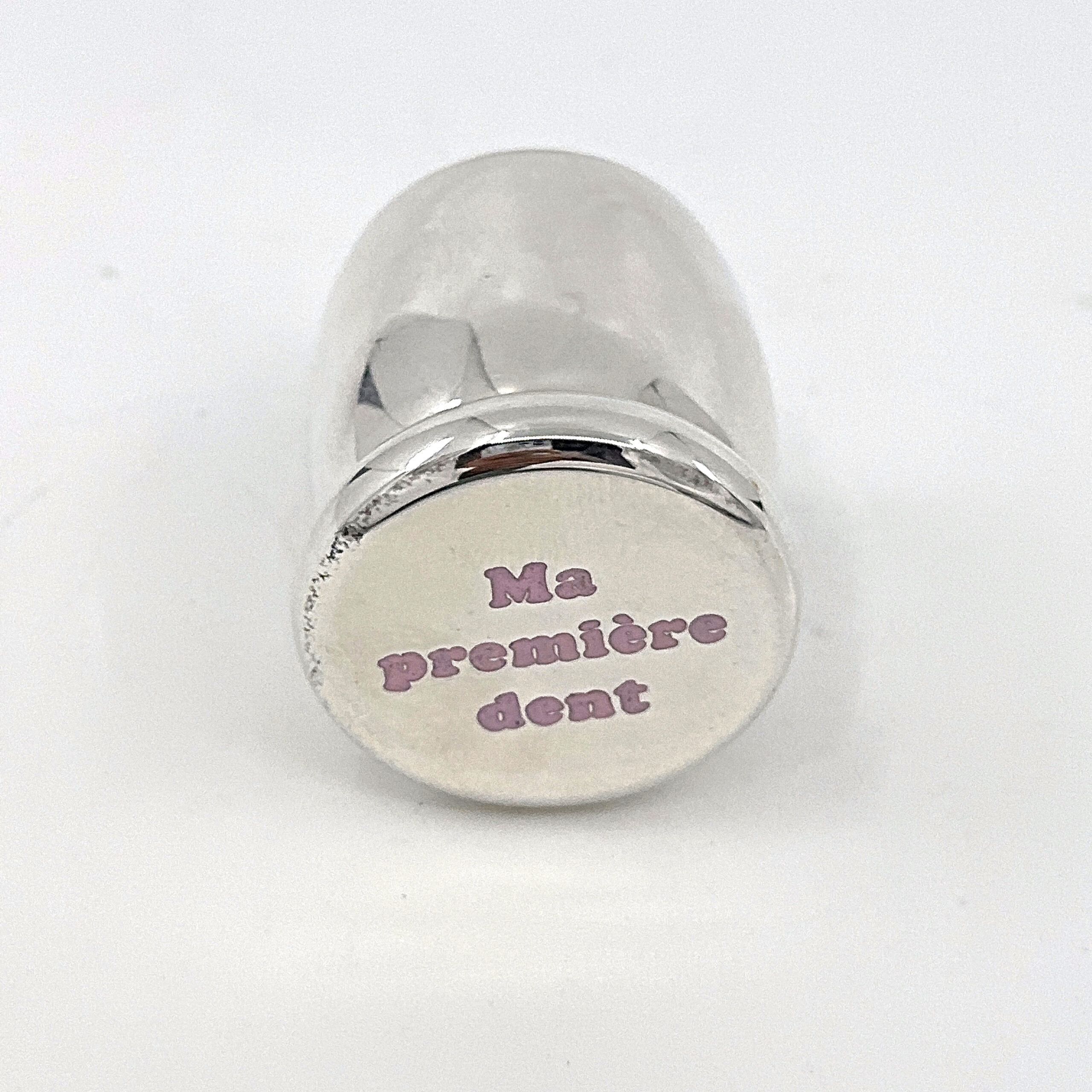 GT2303 (3) Tooth Fairy Box With Ma Premiere Dent Engraving And Pink Enamel Finished In 925 English Hallmarked Sterling Silver