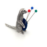 Meerkat Pincushion Victorian Style 925 Sterling Silver English Hallmarks Ari D Norman