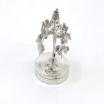 Merry Go Round on Round Pill Box, Finished In 925 English Hallmarked Sterling Silver 5 Merry Go Round on Round Pill Box, Finished In 925 English Hallmarked Sterling Silver