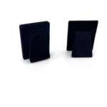 Miniature Clock And Photo Frame Set With Edwardian Beaded Border, finished in 925 English Hallmarked Sterling Silver