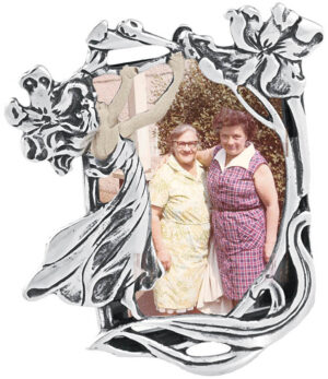 Miniature Photo Frame Art Nouveau Style Finished In 925 English Hallmarked Sterling Silver