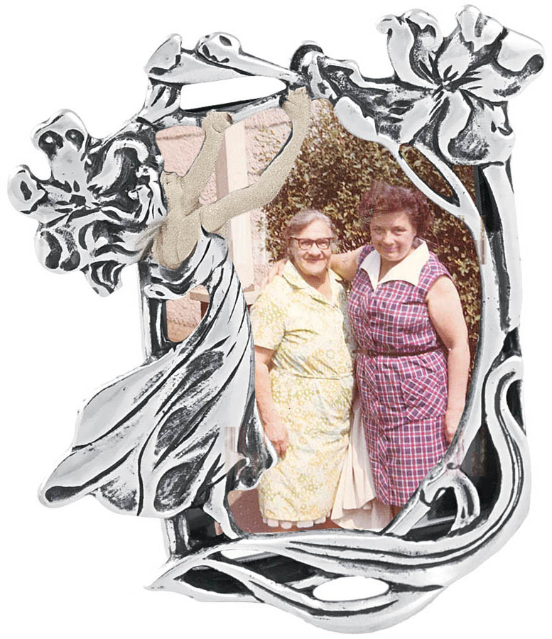 GT144_1 (4) Miniature Photo Frame Art Nouveau Style Finished In 925 English Hallmarked Sterling Silver