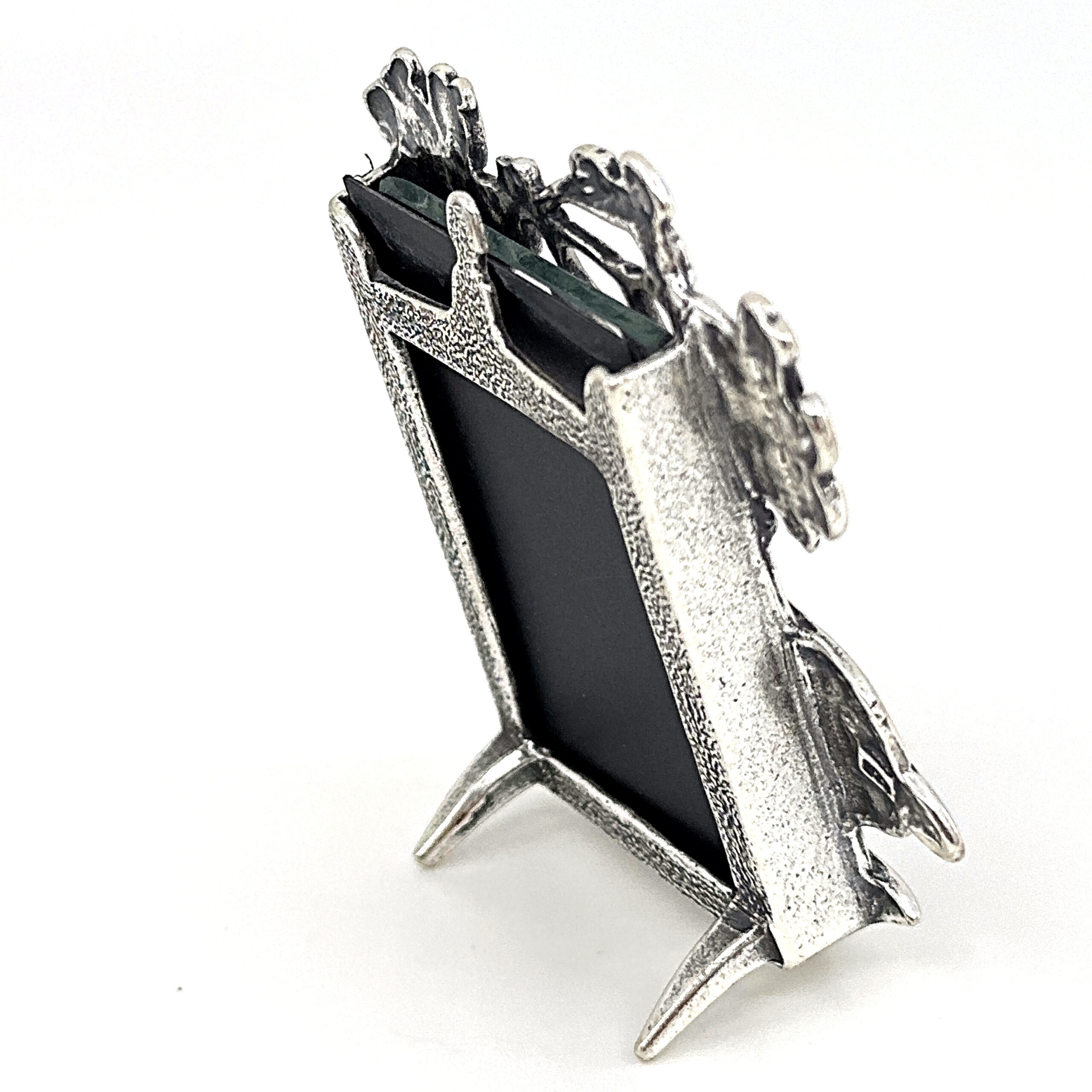 GT144 (1) Miniature Photo Frame Art Nouveau Style Finished In 925 English Hallmarked Sterling Silver