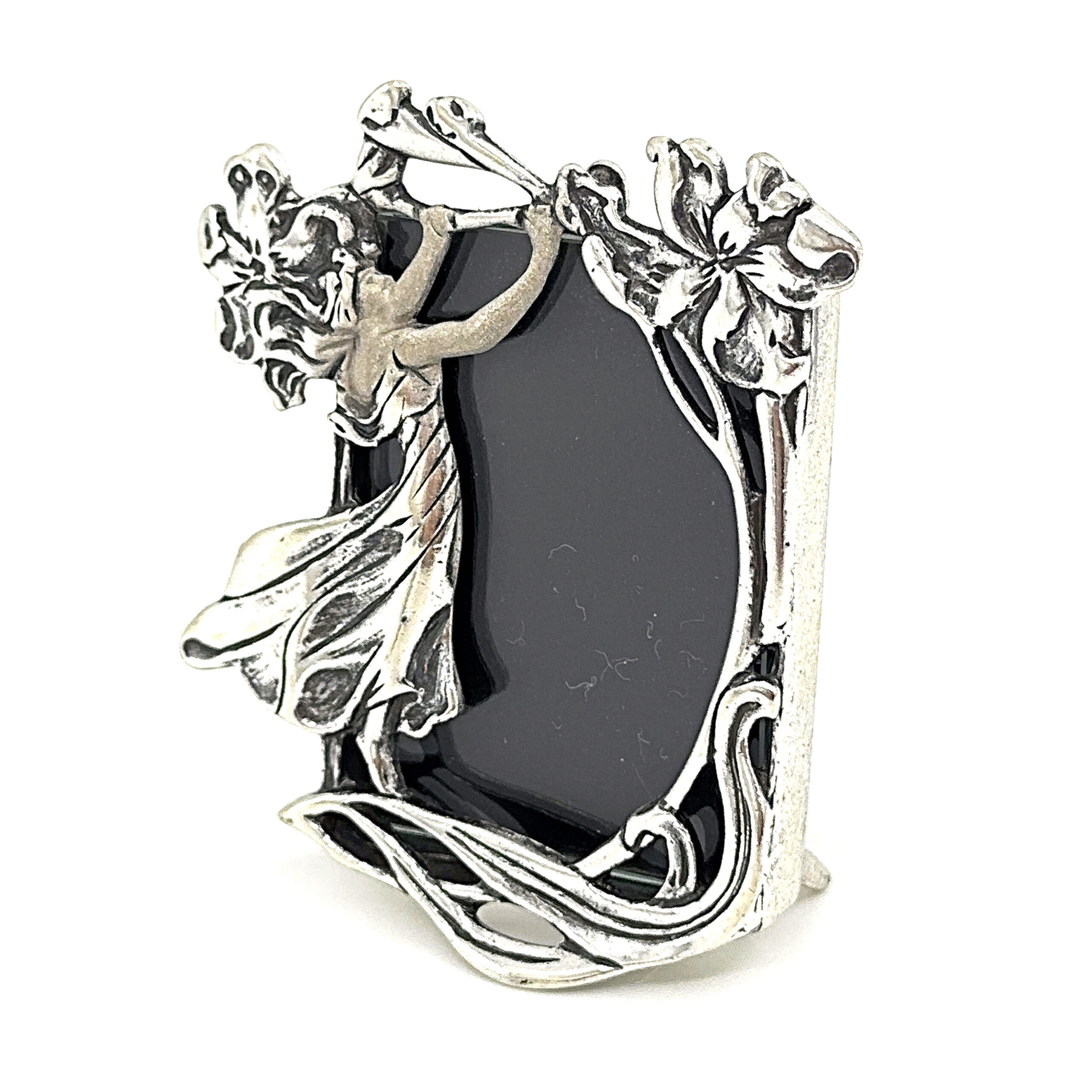 GT144 (7) Miniature Photo Frame Art Nouveau Style Finished In 925 English Hallmarked Sterling Silver