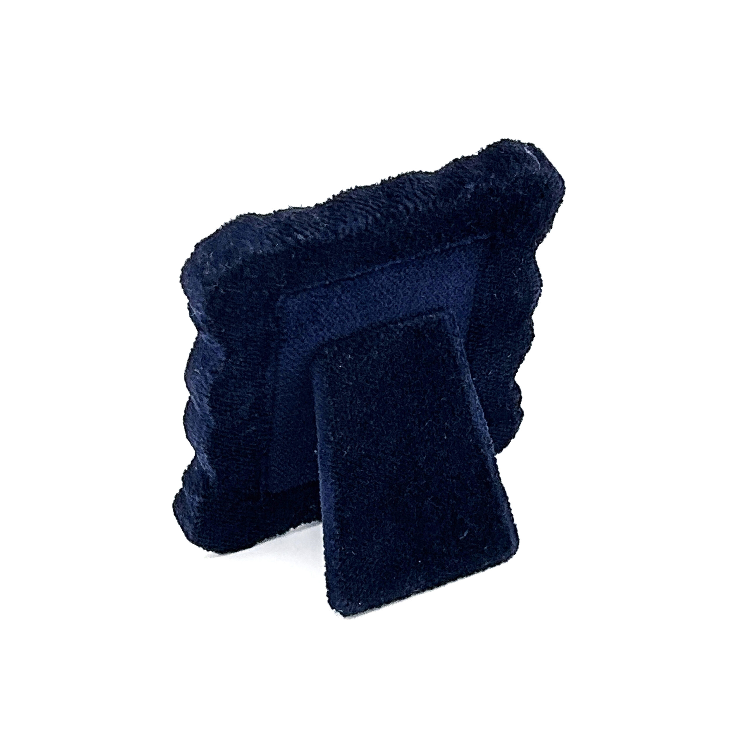 FR623 (1) Miniature Photo Frame Victorian Style With Blue Velvet Back Finished In 925 English Hallmarked Sterling Silver