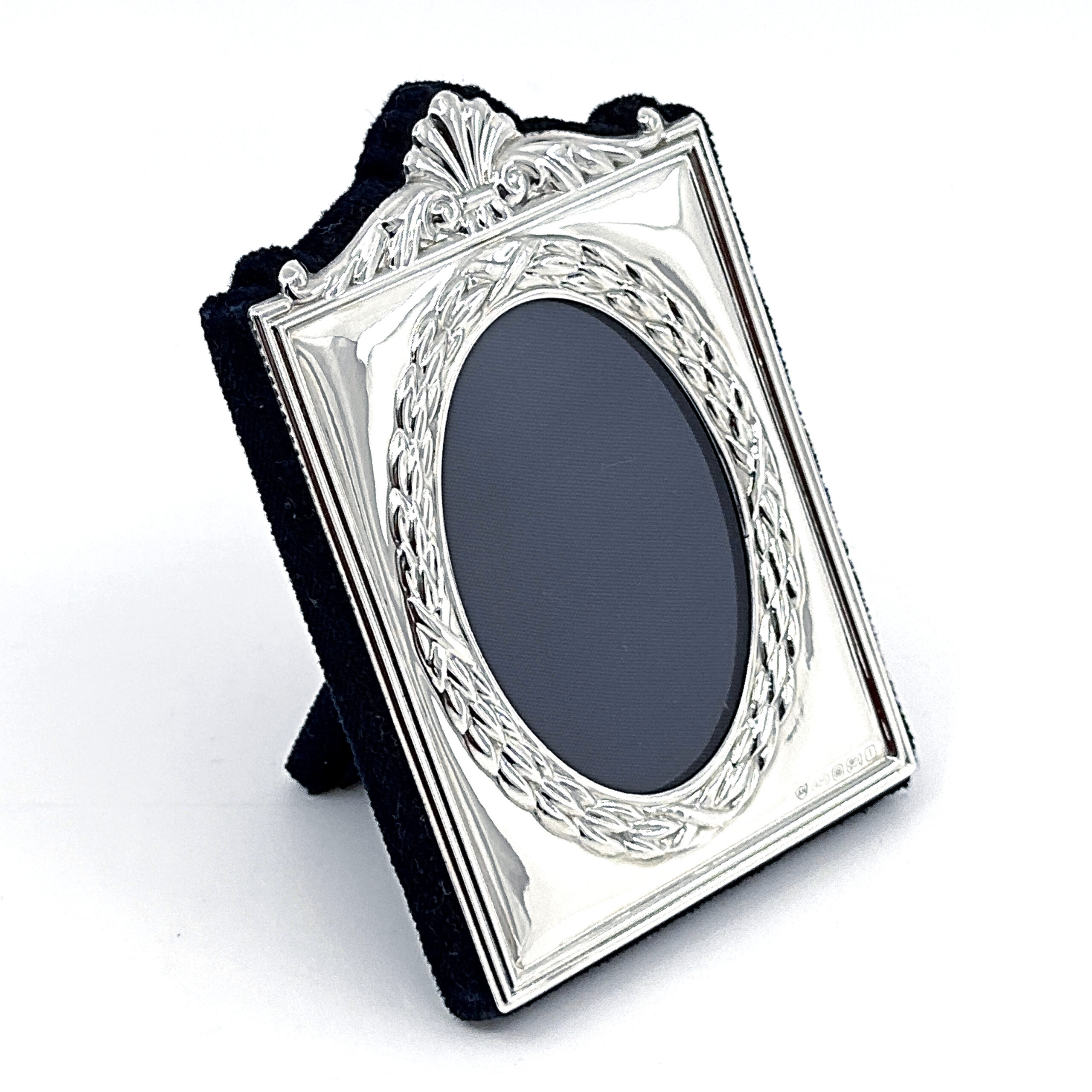 FR628 (6) Miniature Photo Frame Victorian Style With Velvet Back Finished In 925 English Hallmarked Sterling Silver