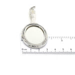 Mirror Pendant Victorian Style Finished In 925 English Hallmarked Sterling Silver