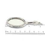 Mirror Pendant Victorian Style Finished In 925 English Hallmarked Sterling Silver