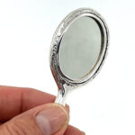 Mirror Pendant Victorian Style Finished In 925 English Hallmarked Sterling Silver