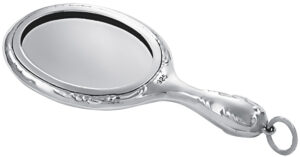 Mirror Pendant Victorian Style Finished In 925 English Hallmarked Sterling Silver