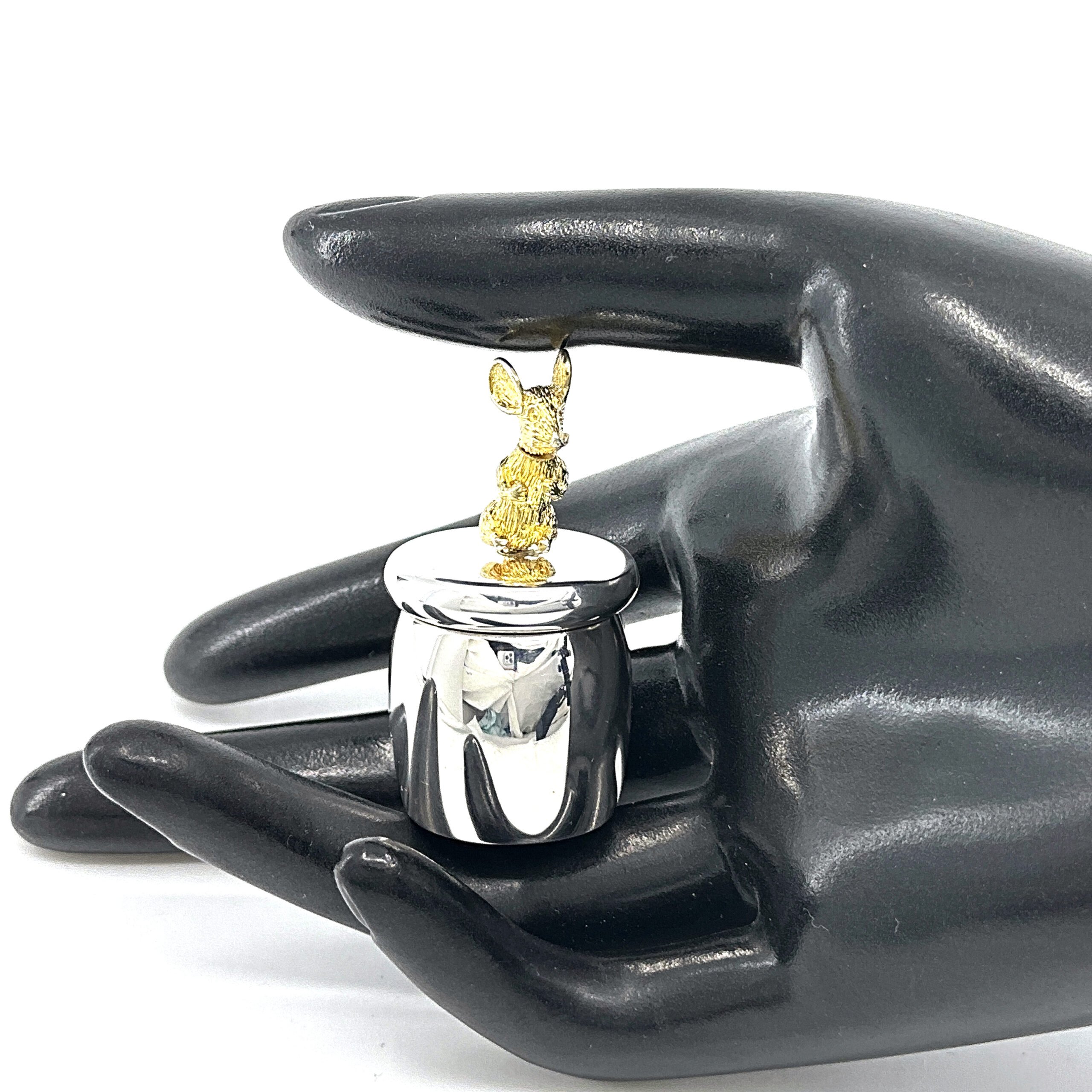 GT2010 (2) Mouse Tooth Fairy Box Victorian Style With Gold Plated Moving Mouse Finished In 925 English Hallmarked Sterling Silver