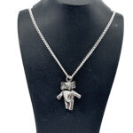 Moving Elephant Pendant On Chain, Finished In 925 English Hallmarked Sterling Silver 9 Moving Elephant Pendant On Chain, Finished In 925 English Hallmarked Sterling Silver