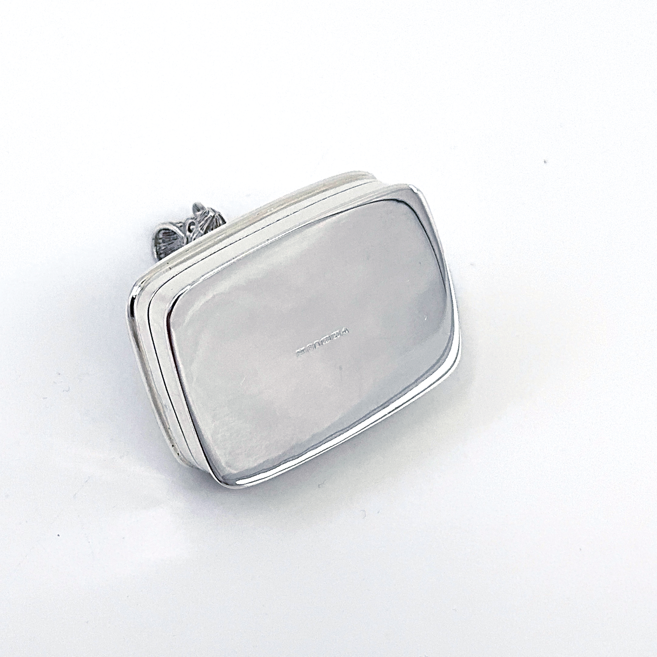PB603 (3) Moving Mouse Pill Box, finished in 925 English Hallmarked Sterling Silver