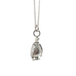 Moving Penguin Pendant On Chain, Finished In 925 English Hallmarked Sterling Silver