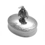 Moving Penguin Pill Box, Finished In 925 English Hallmarked Sterling Silver 1 Moving Penguin Pill Box, Finished In 925 English Hallmarked Sterling Silver