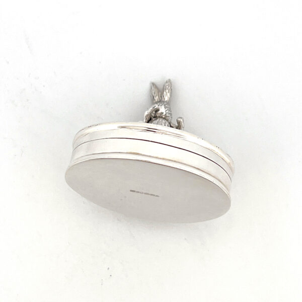 Moving Rabbit Bear Pill Box – 925 Sterling Silver
