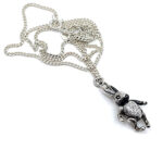 Moving Rabbit Pendant On Chain, Finished In 925 English Hallmarked Sterling Silver