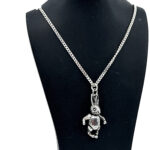 Moving Rabbit Pendant On Chain, Finished In 925 English Hallmarked Sterling Silver