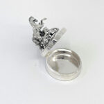 Moving Rocking Horse Pill Box, finished in 925 English Hallmarked Sterling Silver 7 Moving Rocking Horse Pill Box, finished in 925 English Hallmarked Sterling Silver