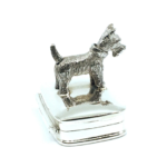 Moving Scottie Dog Pill Box, Finished In 925 English Hallmarked Sterling Silver 6 Moving Scottie Dog Pill Box, Finished In 925 English Hallmarked Sterling Silver