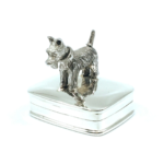 Moving Scottie Dog Pill Box, Finished In 925 English Hallmarked Sterling Silver 7 Moving Scottie Dog Pill Box, Finished In 925 English Hallmarked Sterling Silver