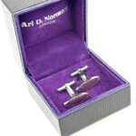 Oval Torpedo Cufflinks With Pink Enamel Detail Finished In 925 English Hallmarked Sterling Silver