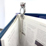 Owl Magnifying Glass Paper Knife Letter Opener With Garnet Set Eyes Finished In 925 English Hallmarked Sterling Silver