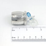 Pacifier Tooth Fairy Box With Blue Czech Crystal Finished In 925 English Hallmarked Sterling Silver 2 Pacifier Tooth Fairy Box With Blue Czech Crystal Finished In 925 English Hallmarked Sterling Silver