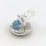 Pacifier Tooth Fairy Box With Blue Czech Crystal Finished In 925 English Hallmarked Sterling Silver 10 Pacifier Tooth Fairy Box With Blue Czech Crystal Finished In 925 English Hallmarked Sterling Silver