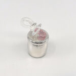 Pacifier Tooth Fairy Box With Pink Czech Crystal Finished In 925 English Hallmarked Sterling Silver 5 Pacifier Tooth Fairy Box With Pink Czech Crystal Finished In 925 English Hallmarked Sterling Silver
