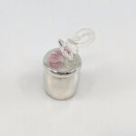 Pacifier Tooth Fairy Box With Pink Czech Crystal Finished In 925 English Hallmarked Sterling Silver 6 Pacifier Tooth Fairy Box With Pink Czech Crystal Finished In 925 English Hallmarked Sterling Silver