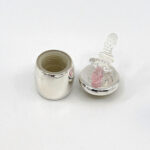 Pacifier Tooth Fairy Box With Pink Czech Crystal Finished In 925 English Hallmarked Sterling Silver 9 Pacifier Tooth Fairy Box With Pink Czech Crystal Finished In 925 English Hallmarked Sterling Silver