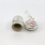 Pacifier Tooth Fairy Box With Pink Czech Crystal Finished In 925 English Hallmarked Sterling Silver 10 Pacifier Tooth Fairy Box With Pink Czech Crystal Finished In 925 English Hallmarked Sterling Silver