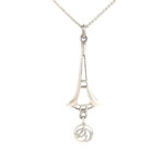 Rennie Mackintosh Style Pendant Necklace Finished In 925 English Hallmarked Sterling Silver