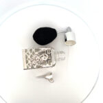 Perfume Atomiser And Funnel Set Art Nouveau Style finished in 925 English Hallmarked Sterling Silver