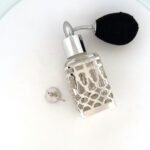 Perfume Atomiser And Funnel Set Art Nouveau Style finished in 925 English Hallmarked Sterling Silver