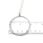 Plain Magnifying Glass Pendant Victorian Style, Finished In 925 English Hallmarked Sterling Silver