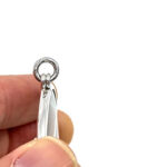 Plain Magnifying Glass Pendant Victorian Style, Finished In 925 English Hallmarked Sterling Silver